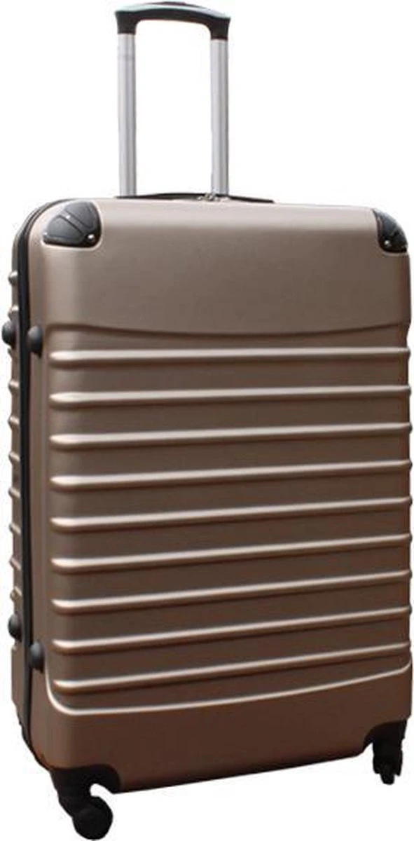 Travelerz Reiskoffer Met Wielen 95 Liter - Lichtgewicht - Cijferslot - Champagne