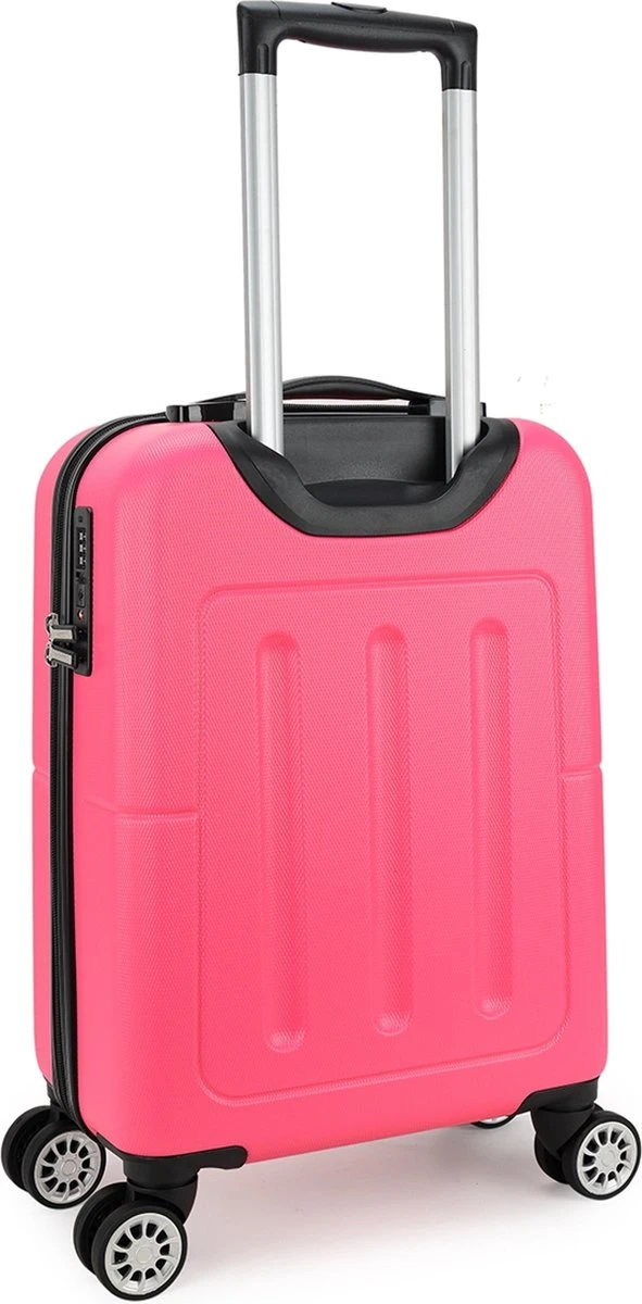 Decent Handbagage Koffer / Trolley / Reiskoffer - 50 Cm - 32 Liter - ABS - Neon-Fix - Roze - Afbeelding 13