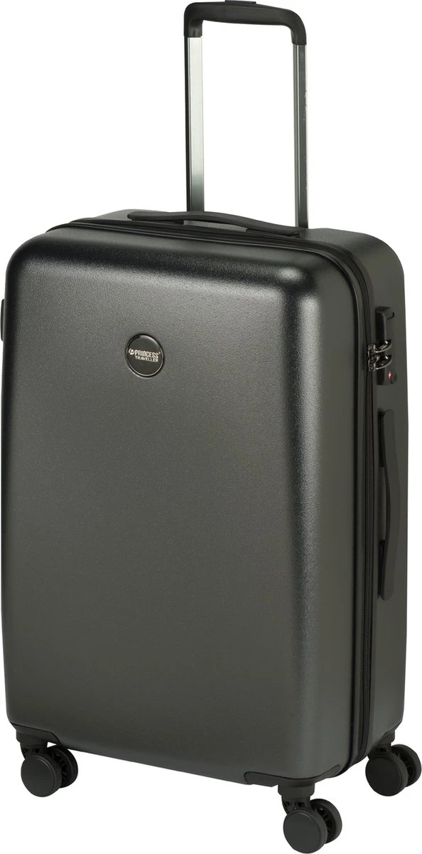 Princess Traveller Harlem - Reiskoffer - Zwart - RPET - M - 65cm - Afbeelding 2
