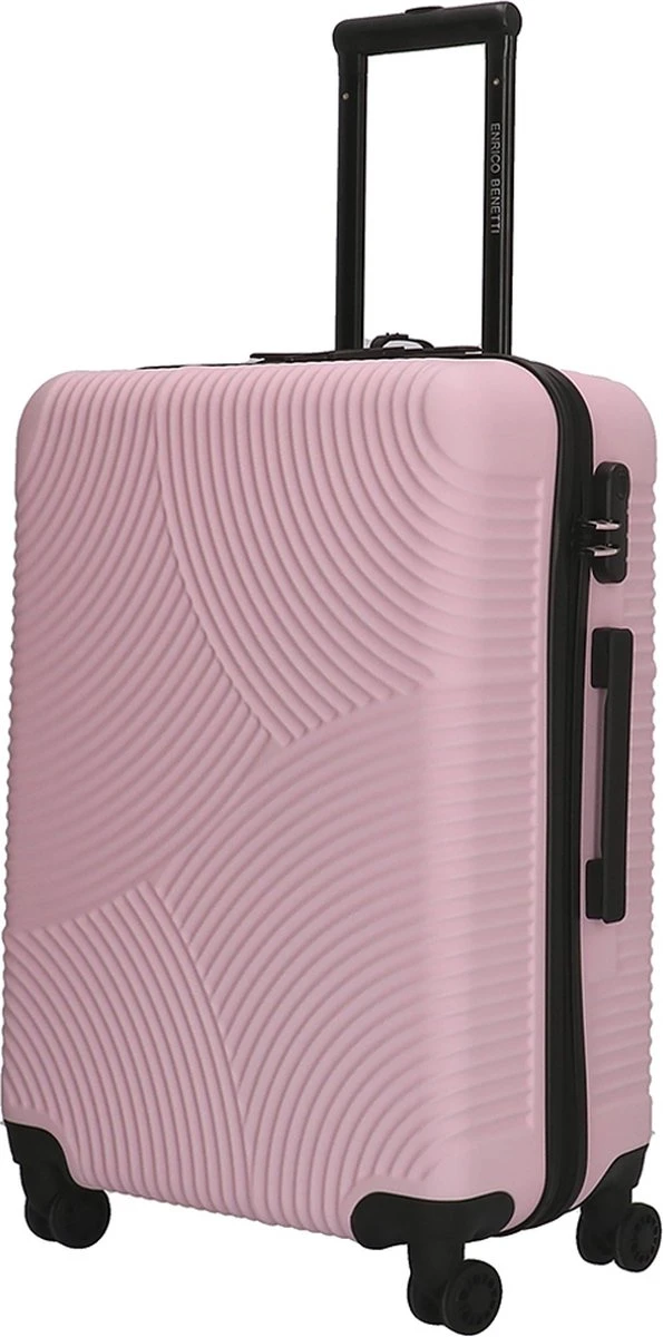 Enrico Benetti Koffer / Trolley / Reiskoffer - 65 X 41 X 25 Cm - 68 Liter - ABS - Maat M - Louisville - Roze - Afbeelding 3