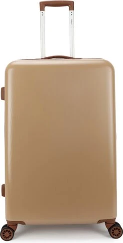 Decent Retro Koffer Groot 76 Cm Beige Brown