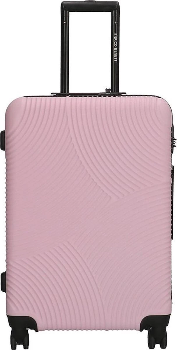 Enrico Benetti Koffer / Trolley / Reiskoffer - 65 X 41 X 25 Cm - 68 Liter - ABS - Maat M - Louisville - Roze