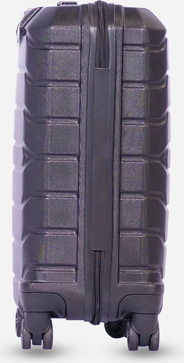 ©TROLLEYZ - Amsterdam LEGACY No.9 - Trolley - 55cm Met TSA Slot - Dubbele Wielen - 360° Spinners - 100% ABS - Handbagage Koffer In Night Black - Afbeelding 5