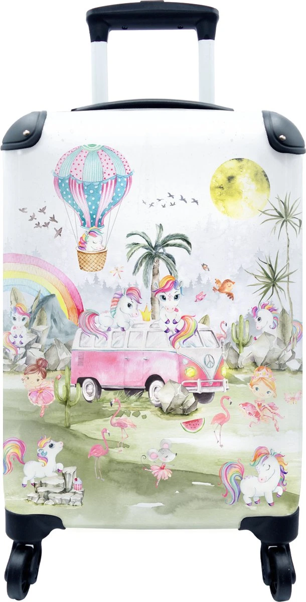 Koffer - Unicorn - Regenboog - Kinderen - 35x55x20 Cm - Handbagage - Trolley - Fotokoffer