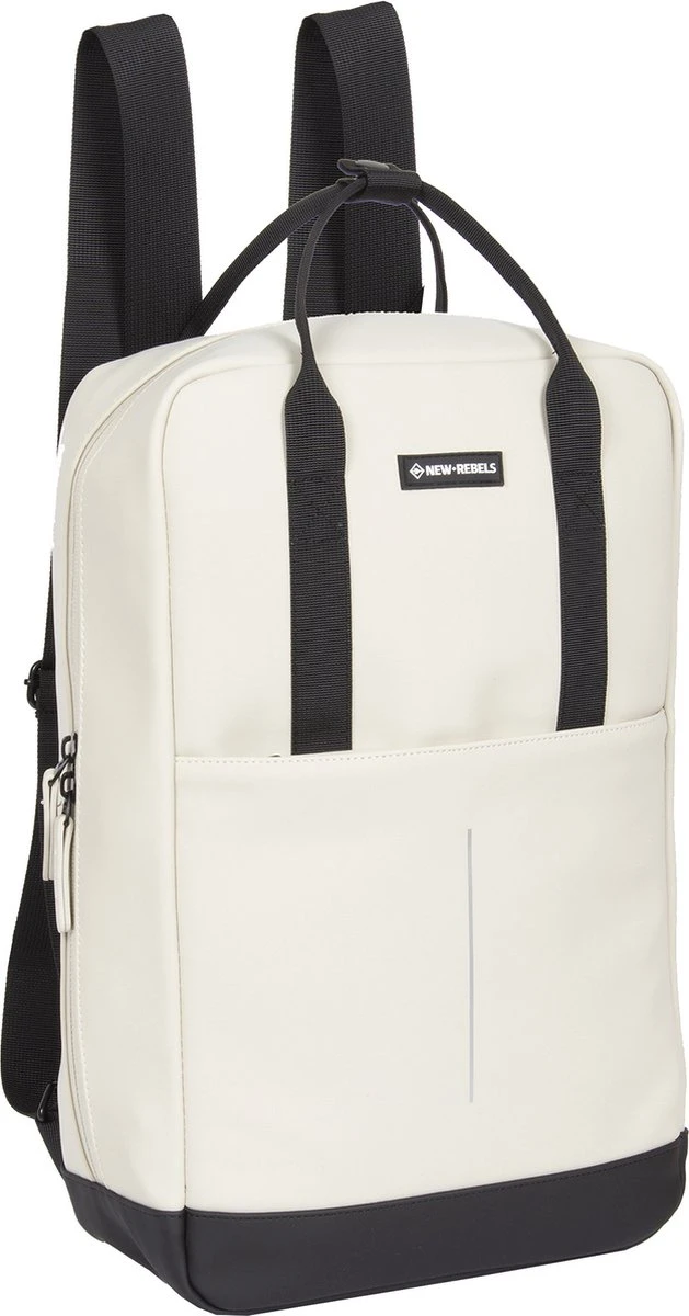 New Rebels® Julan - Rugtas - Beige - Waterbestendig - 42x12x28cm - Rugzak / Backpack