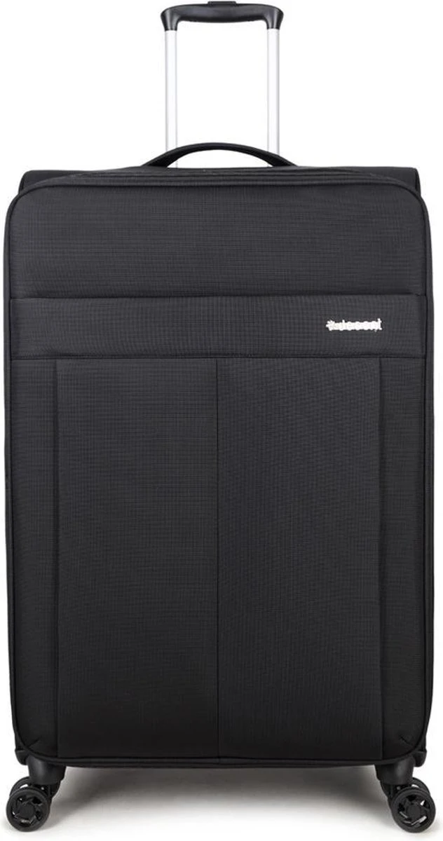 Decent D-Upright Large Koffer - 76 Cm Expandable - TSA Slot - Zwart