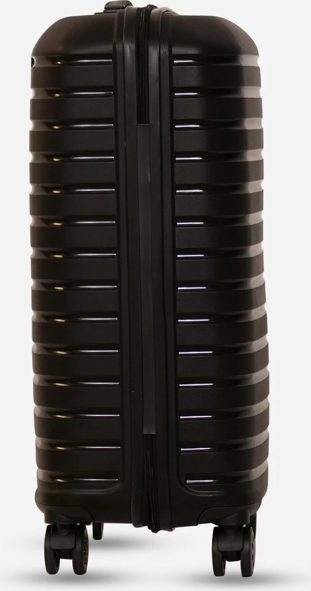 ©TROLLEYZ - Berlin No.11 - Reiskoffer 69cm Met Cijferslot - Dubbele Wielen - 360° Spinners - 100% Polypropyleen- Reiskoffer In Night Black - Afbeelding 2
