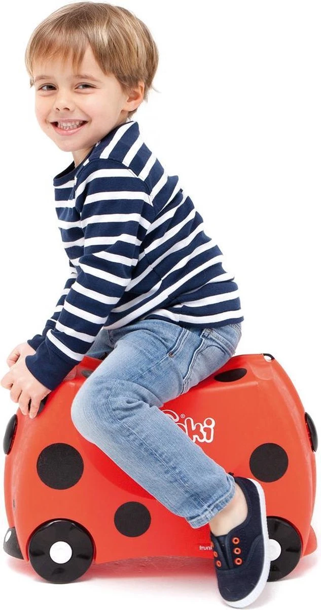 Trunki Ride-On Handbagage Koffer 46 Cm - Lieverheersbeestje Harley - Afbeelding 19