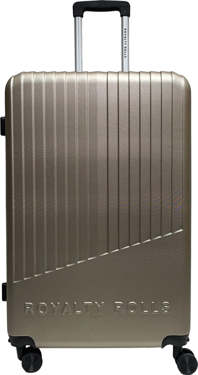 Royalty Rolls Amsterdam XL Reiskoffer 78 Cm - 98 Liter - Champagne - Afbeelding 2