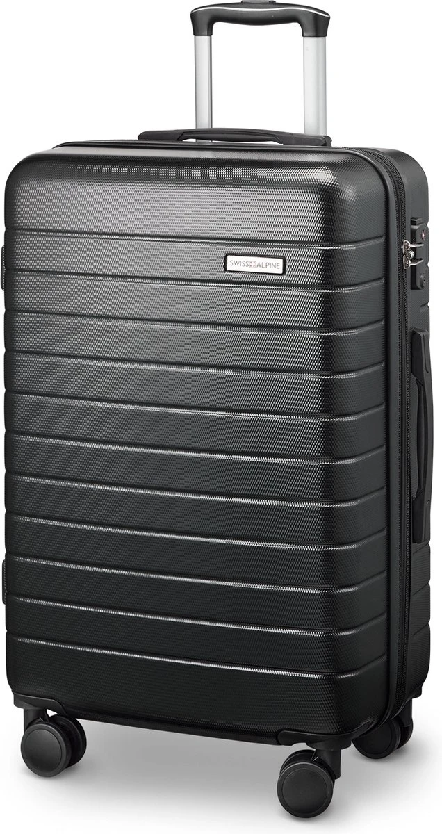 Swiss Alpine 2.0 - Reiskoffer - 67 Cm - 4 Wielen - Zwart
