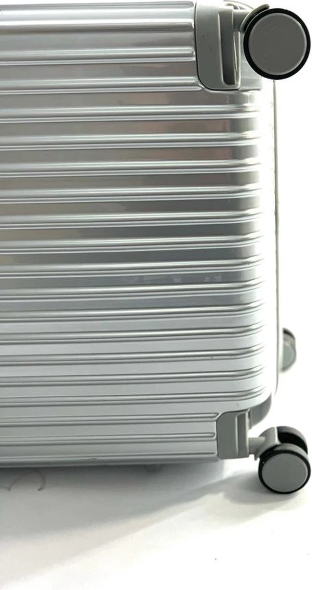 AATravel S Reiskoffer - Trolley ABS - Handbagage - Met Dubbele Wielen - 53 Cm - 37 Liter - Zilver - Afbeelding 4