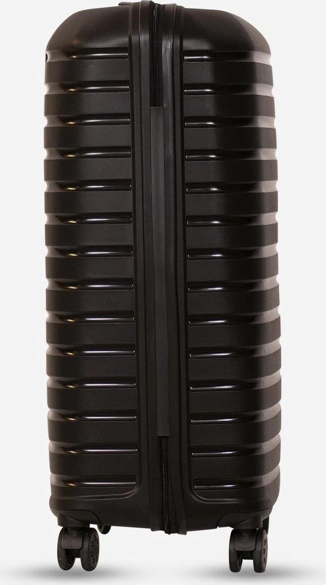 ©TROLLEYZ - Berlin No.11 - Reiskoffer 78cm Met Cijferslot - Dubbele Wielen - 360° Spinners - 100% Polypropyleen - Reiskoffer In Night Black - Afbeelding 2