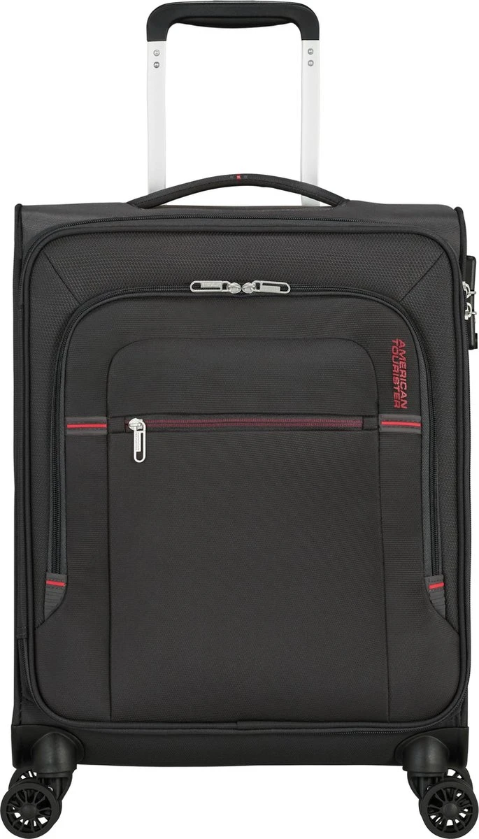 American Tourister Reiskoffer - Crosstrack Spinner 55/20 Tsa (Handbagage) Grey/Red - Afbeelding 2