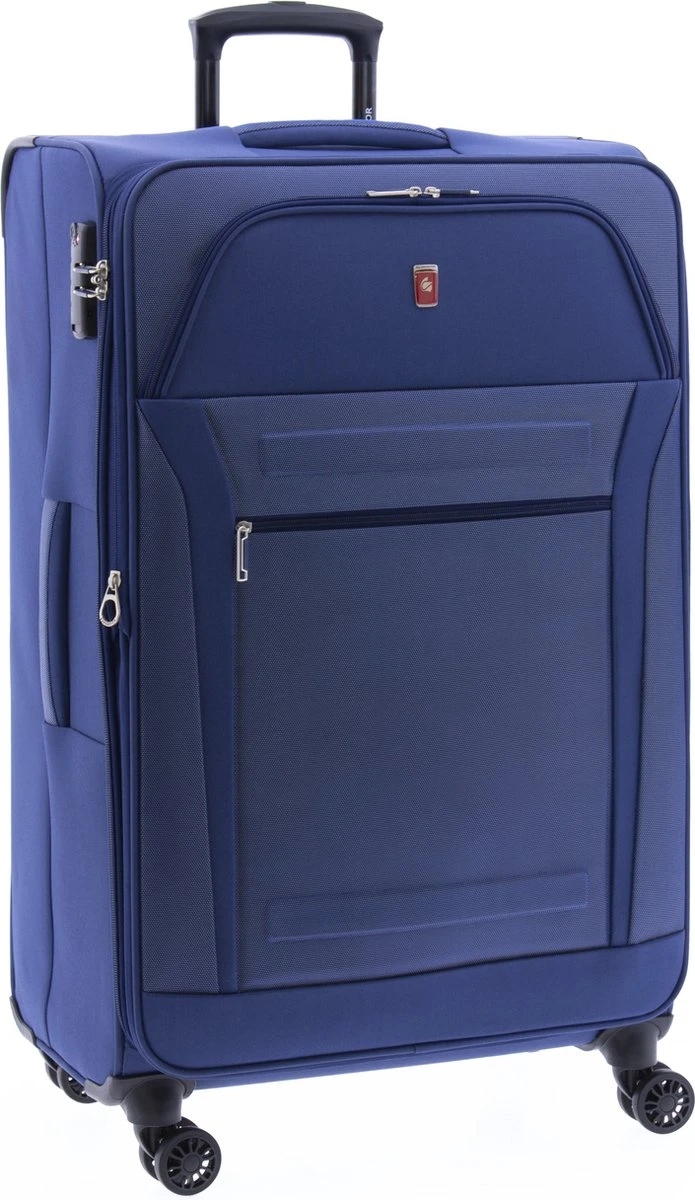 Gladiator Siroco L Grote Koffer 78 Cm - 115 Liter - Expandable - TSA Slot - Blauw - Afbeelding 9