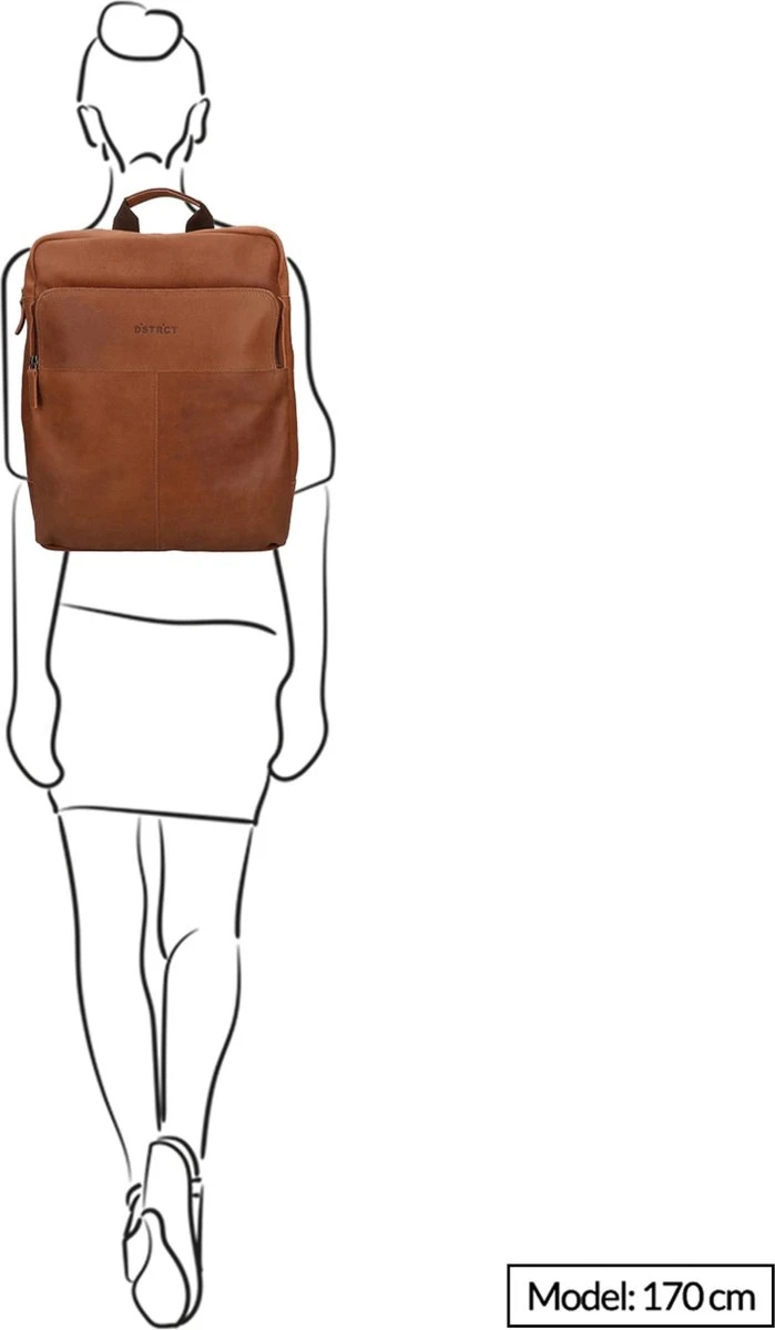 DSTRCT Limited Rugtas - 15,6 Inch Laptoptas - Cognac - Afbeelding 3