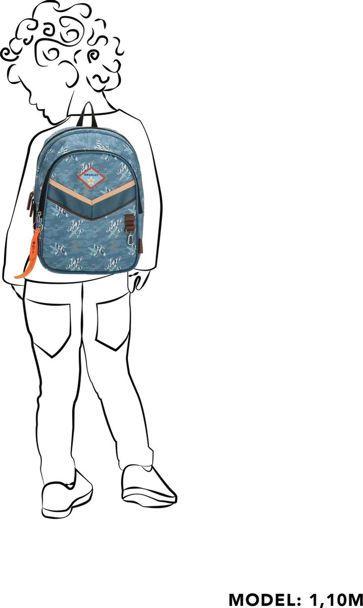 Beagles Originals Kids Adventures - Rugzak - Vliegtuig Print - Afbeelding 5