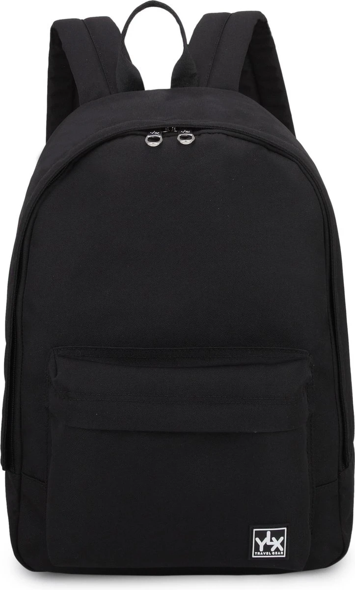 YLX Classic Rugzak. Zwart. Recycled Rpet Materiaal. Gerecyclede Plastic Flessen. Eco Friendly. 15" Laptop Sleeve. Backpack - Schooltas - Mannen - Vrouwen - Middelbare Scholieren - Tieners - Jongens - Meiden - Meisjes