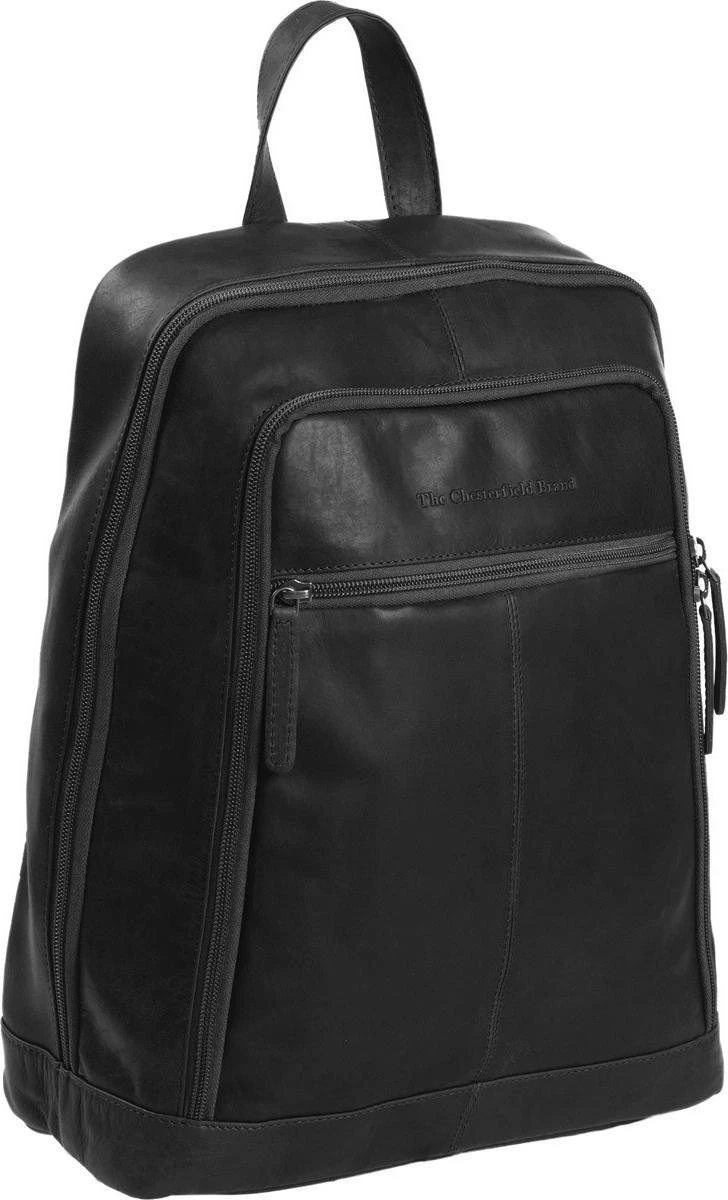 Chesterfield James Leren Laptop Rugzak - 14 Inch - Zwart - Afbeelding 13