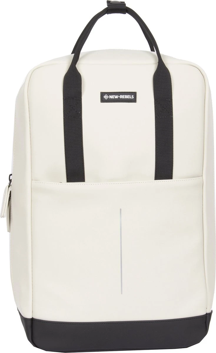 New Rebels® Julan - Rugtas - Beige - Waterbestendig - 42x12x28cm - Rugzak / Backpack - Afbeelding 6