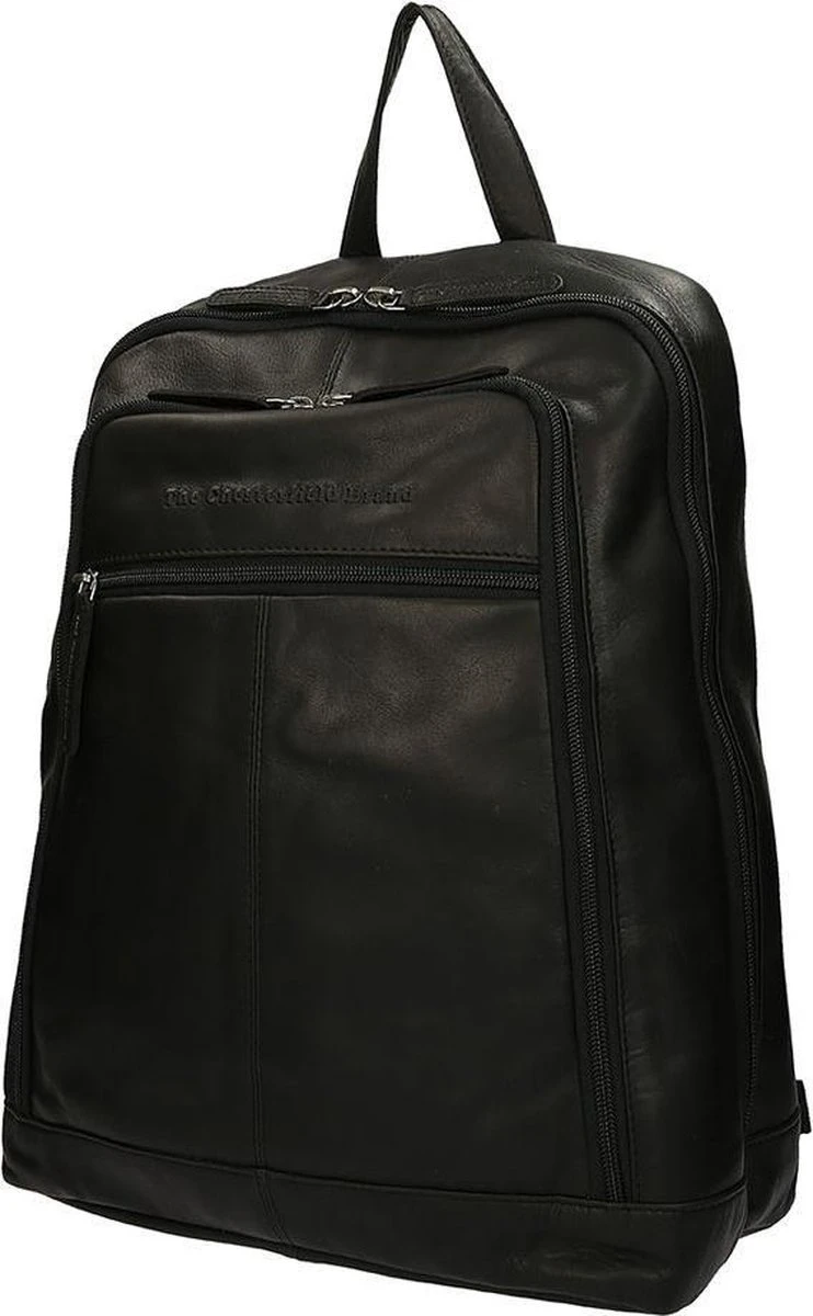 Chesterfield James Leren Laptop Rugzak - 14 Inch - Zwart - Afbeelding 19