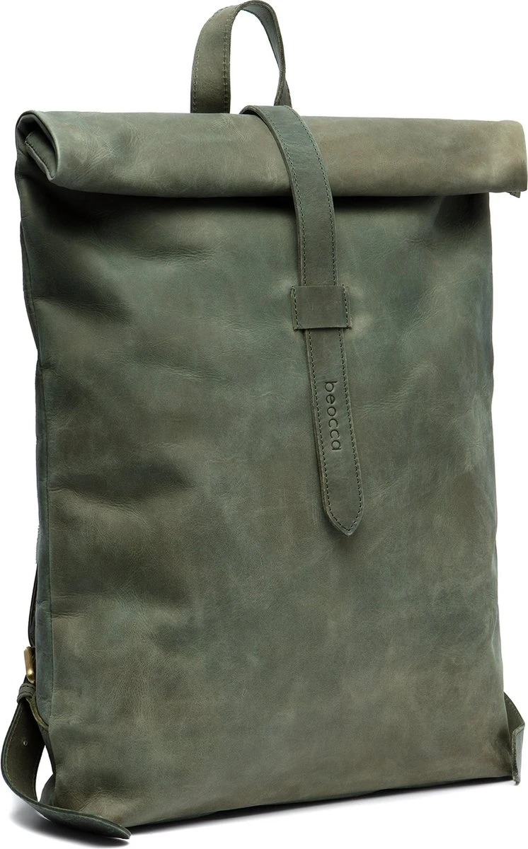 Beocca - Leren Rugzak Mavis Groen - 15" Laptoptas - Afbeelding 2