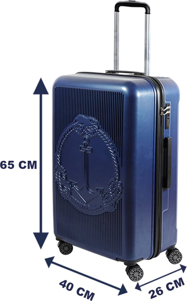 Biggdesign Ocean Reiskoffer - Ruimbagage Koffer - Blauw - Medium - Afbeelding 6