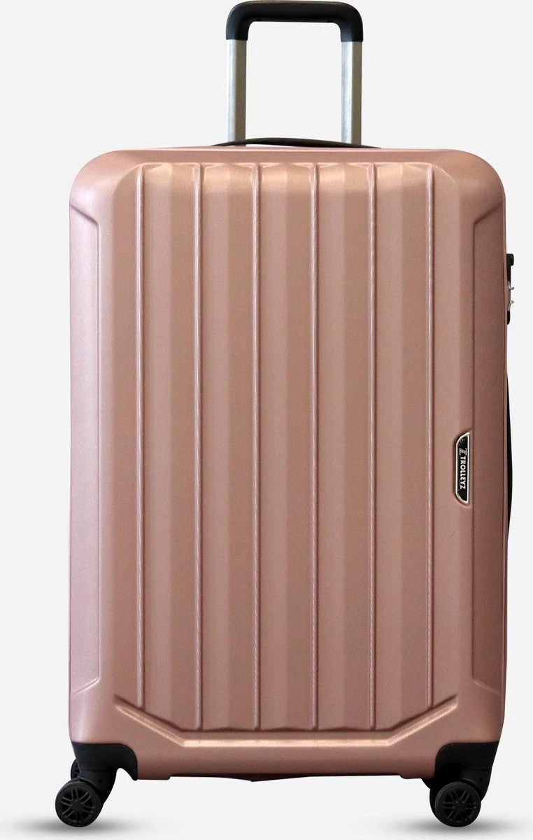 ©TROLLEYZ - Bali No.22 - Reiskoffer 78cm Met TSA Slot - Dubbele Wielen - 360° Spinners - 100% ABS - Reiskoffer In Cosmopolitan Pink