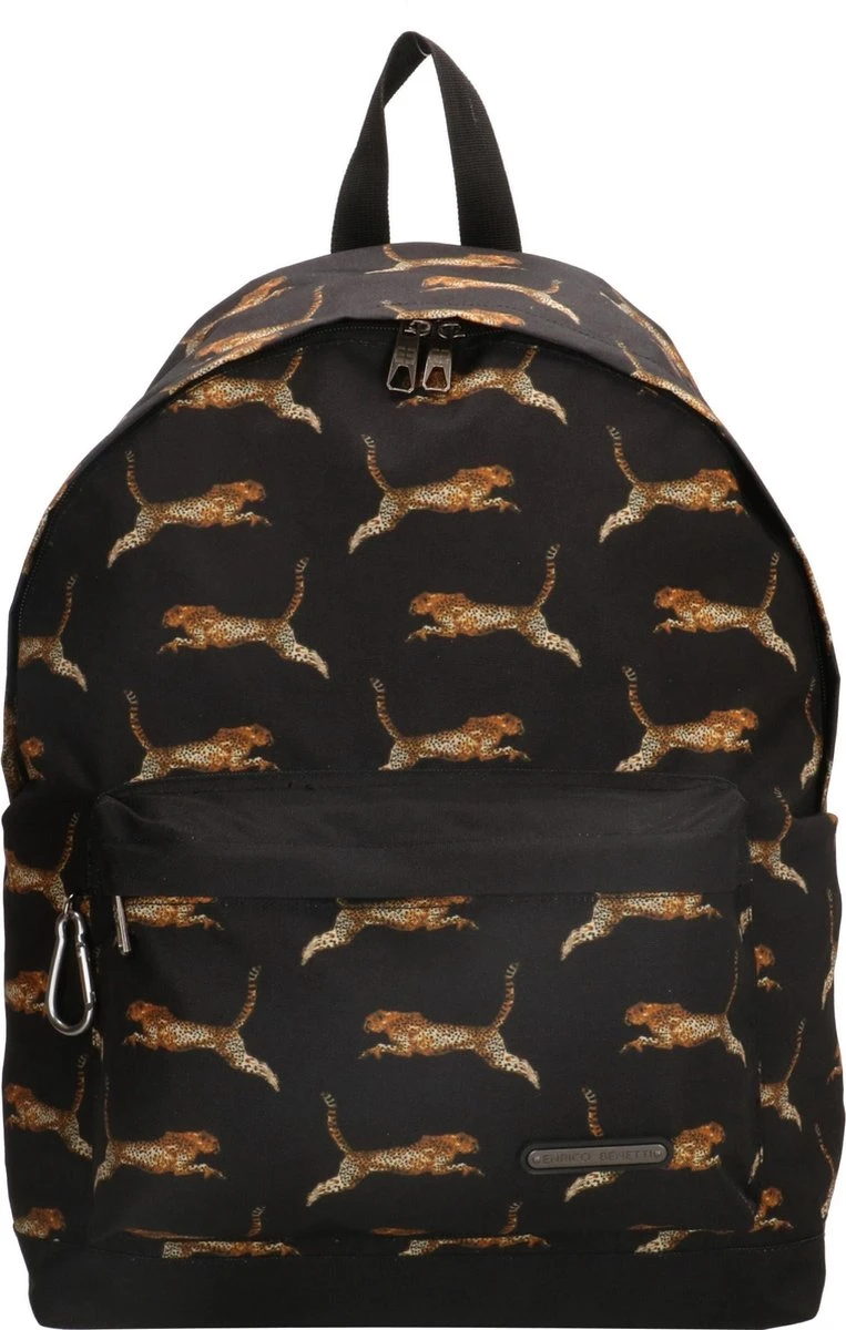 Enrico Benetti Nairobi Laptoprugzak 14 Inch - 46179 - Panter Zwart