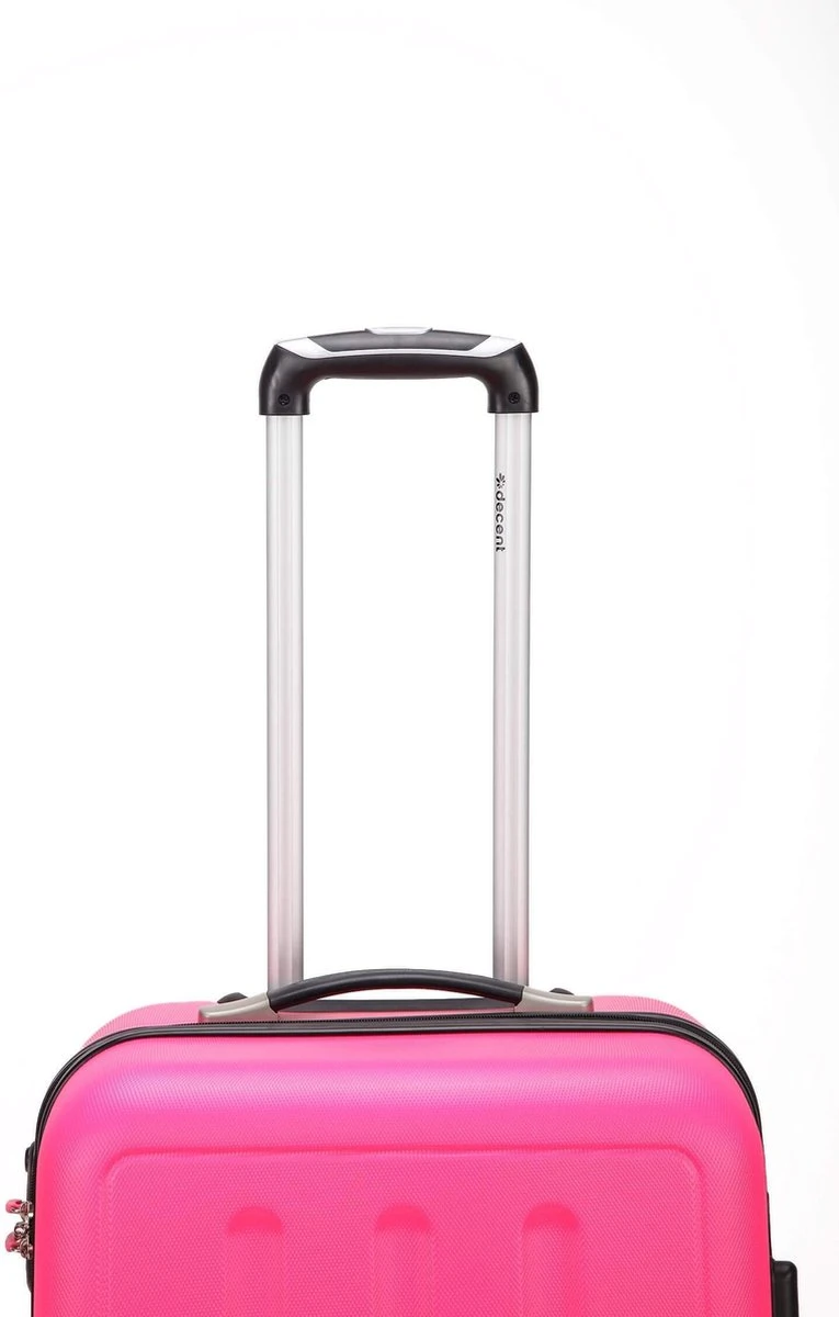 Decent Handbagage Koffer / Trolley / Reiskoffer - 50 Cm - 32 Liter - ABS - Neon-Fix - Roze - Afbeelding 7