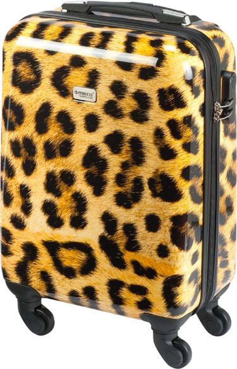 Princess Traveller Animal Print - Handbagagekoffer - Leopard - Small - 55cm - Afbeelding 6