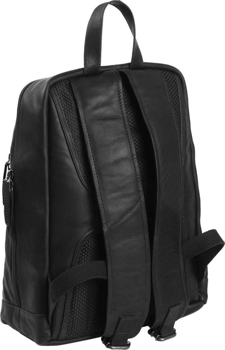 Chesterfield James Leren Laptop Rugzak - 14 Inch - Zwart - Afbeelding 3