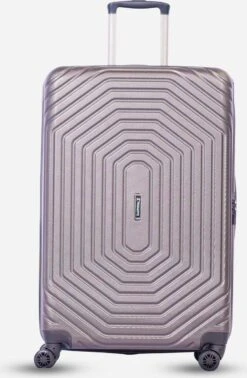 ©TROLLEYZ - Florence No.7 - Reiskoffer 78cm Met TSA Slot - Dubbele Wielen - 360° Spinners - 100% ABS - Reiskoffer In Cloudy Grey