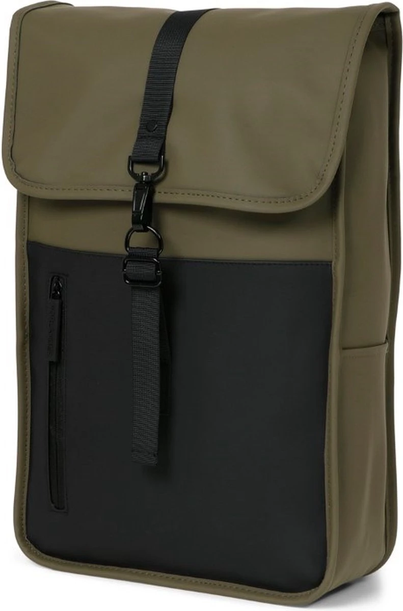 Norländer Dull PU Duo Rugtas - Met Laptopvak - Groen/Zwart