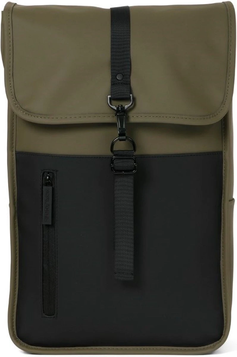 Norländer Dull PU Duo Rugtas - Met Laptopvak - Groen/Zwart - Afbeelding 4