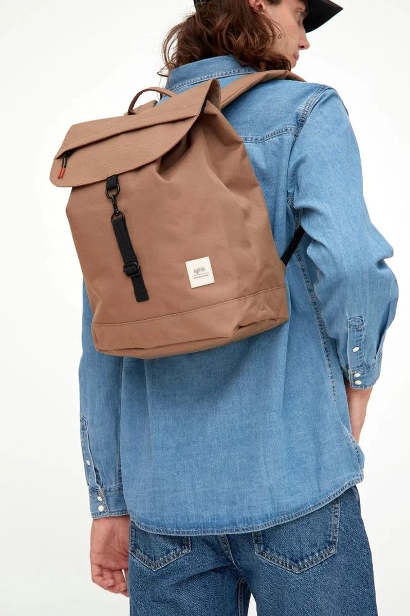 Lefrik Scout Laptop Rugzak - Eco Friendly - Recycled Materiaal - 14 Inch - Camel - Afbeelding 4