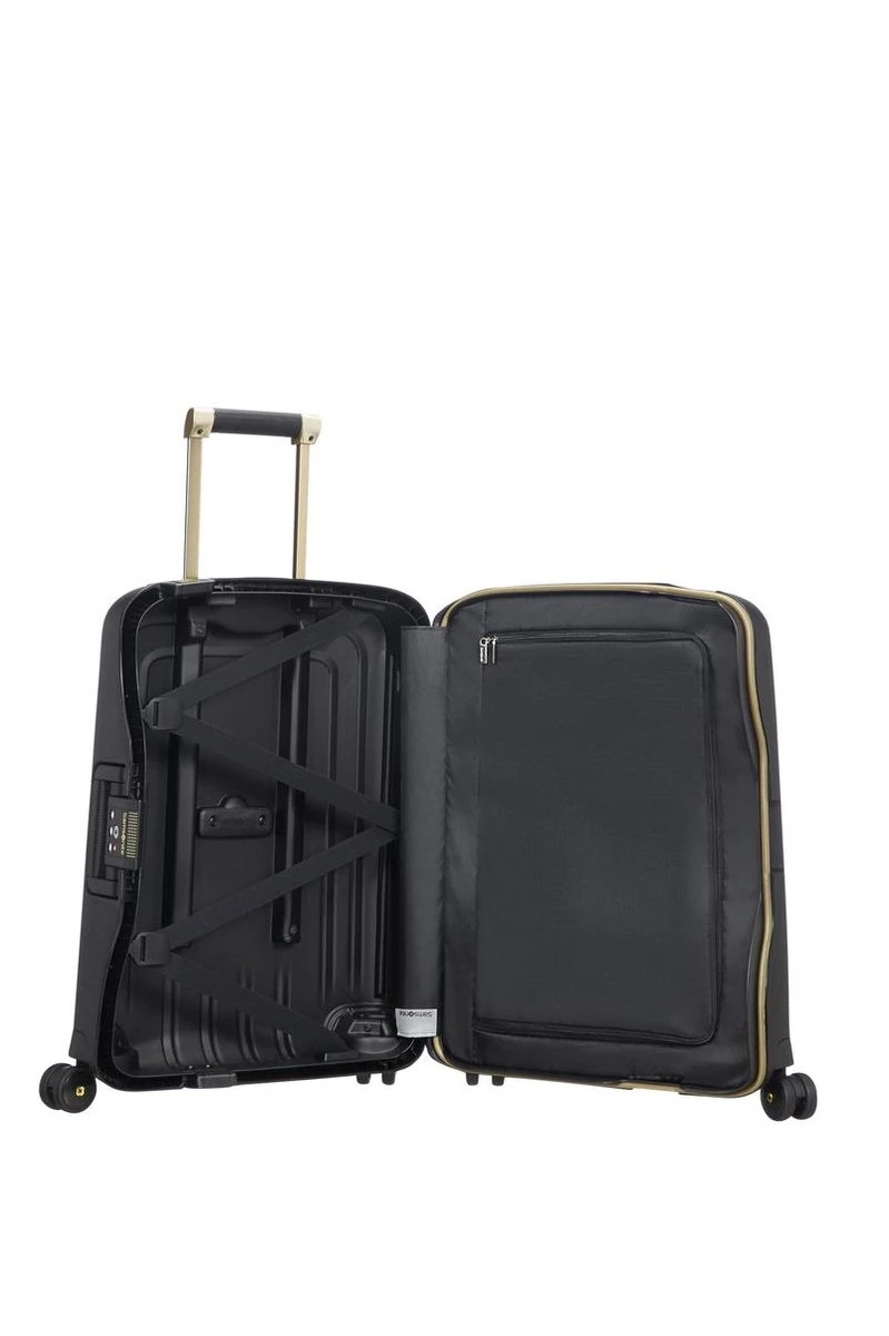 Samsonite Reiskoffer - S'Cure Dlx Spinner 55/20 (Handbagage) Black/Gold Deluscious - Afbeelding 3