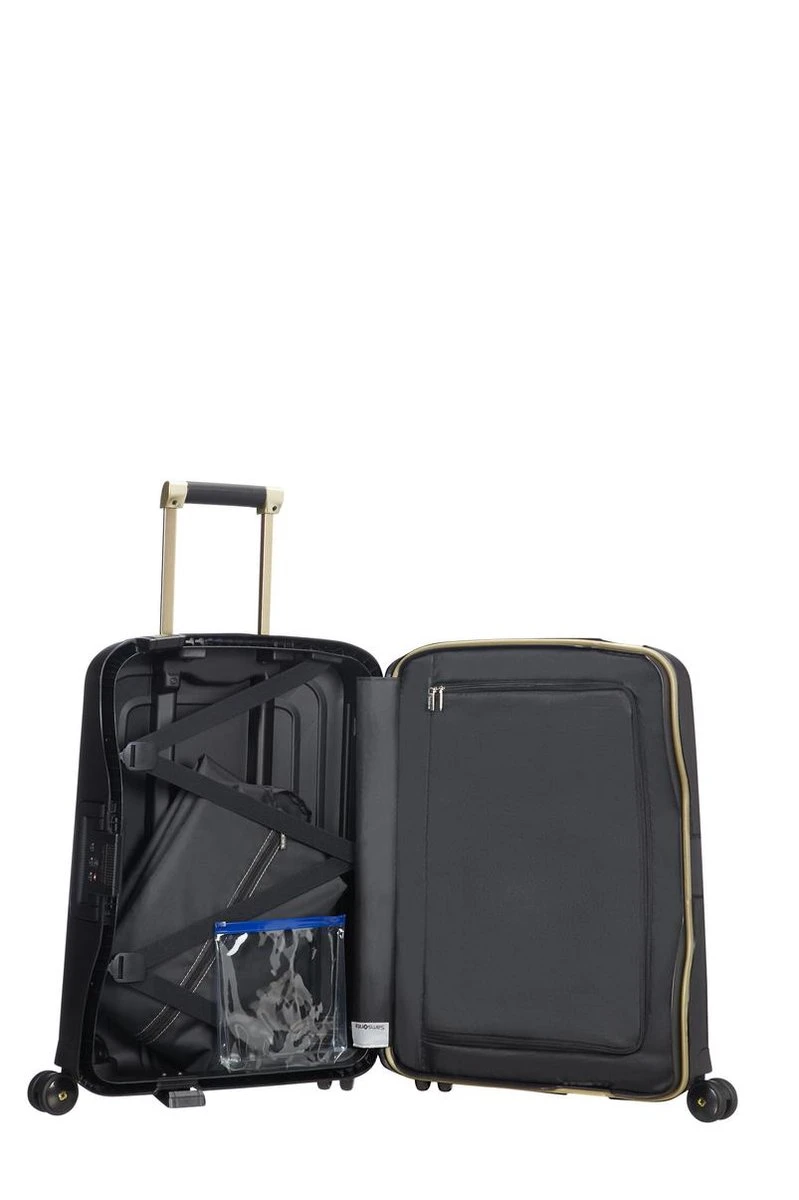 Samsonite Reiskoffer - S'Cure Dlx Spinner 55/20 (Handbagage) Black/Gold Deluscious - Afbeelding 4