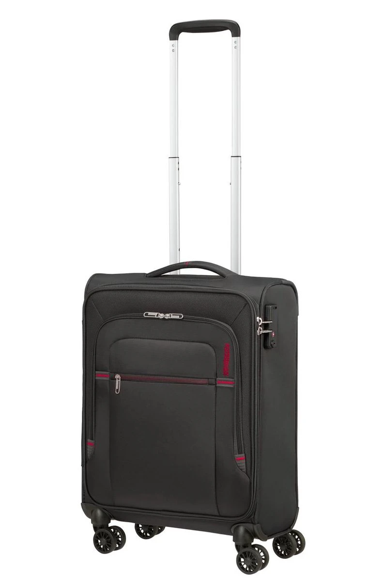 American Tourister Reiskoffer - Crosstrack Spinner 55/20 Tsa (Handbagage) Grey/Red - Afbeelding 5