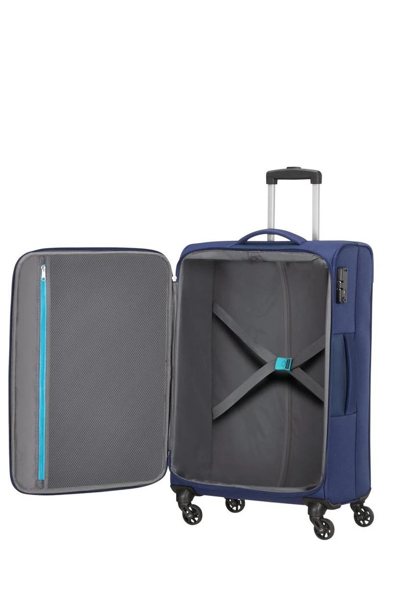 American Tourister Reiskoffer - Heat Wave Spinner 68/25 Tsa (Medium) Combat Navy - Afbeelding 5