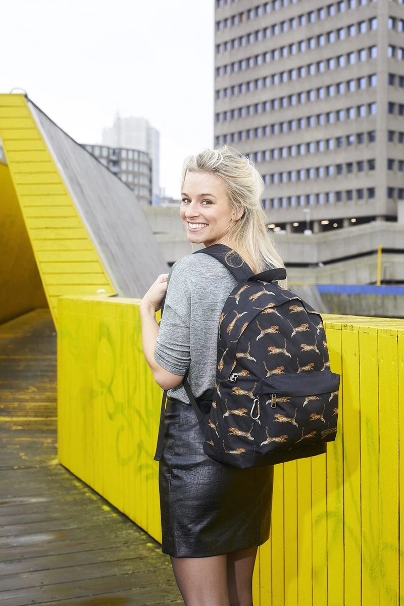 Enrico Benetti Nairobi Laptoprugzak 14 Inch - 46179 - Panter Zwart - Afbeelding 4