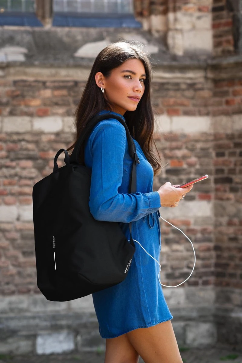 XD Design Bobby Soft - Anti-Diefstal Rugzak 16 Liter - Zwart - Afbeelding 11