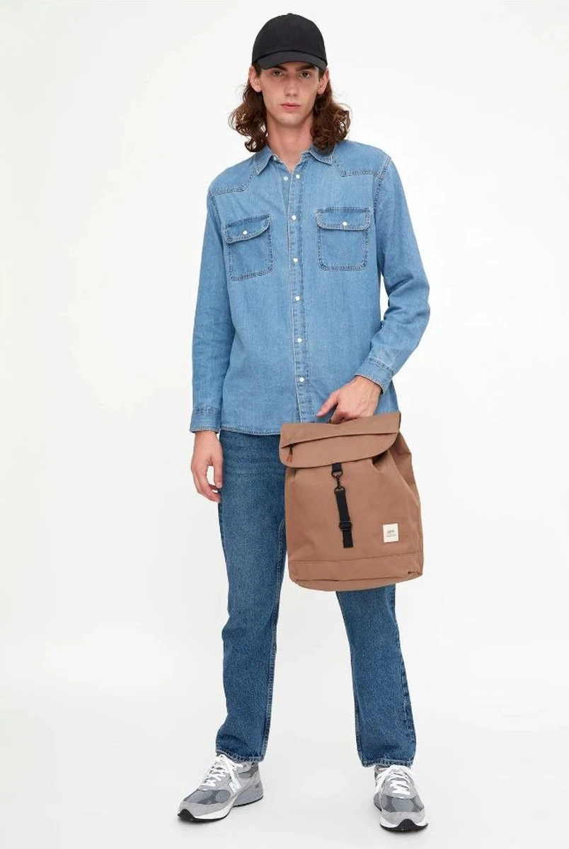 Lefrik Scout Laptop Rugzak - Eco Friendly - Recycled Materiaal - 14 Inch - Camel - Afbeelding 2