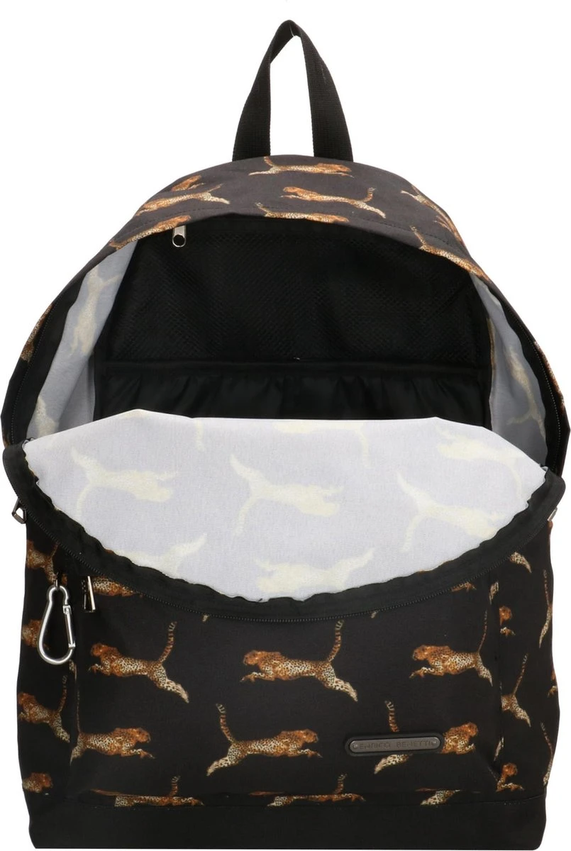 Enrico Benetti Nairobi Laptoprugzak 14 Inch - 46179 - Panter Zwart - Afbeelding 7