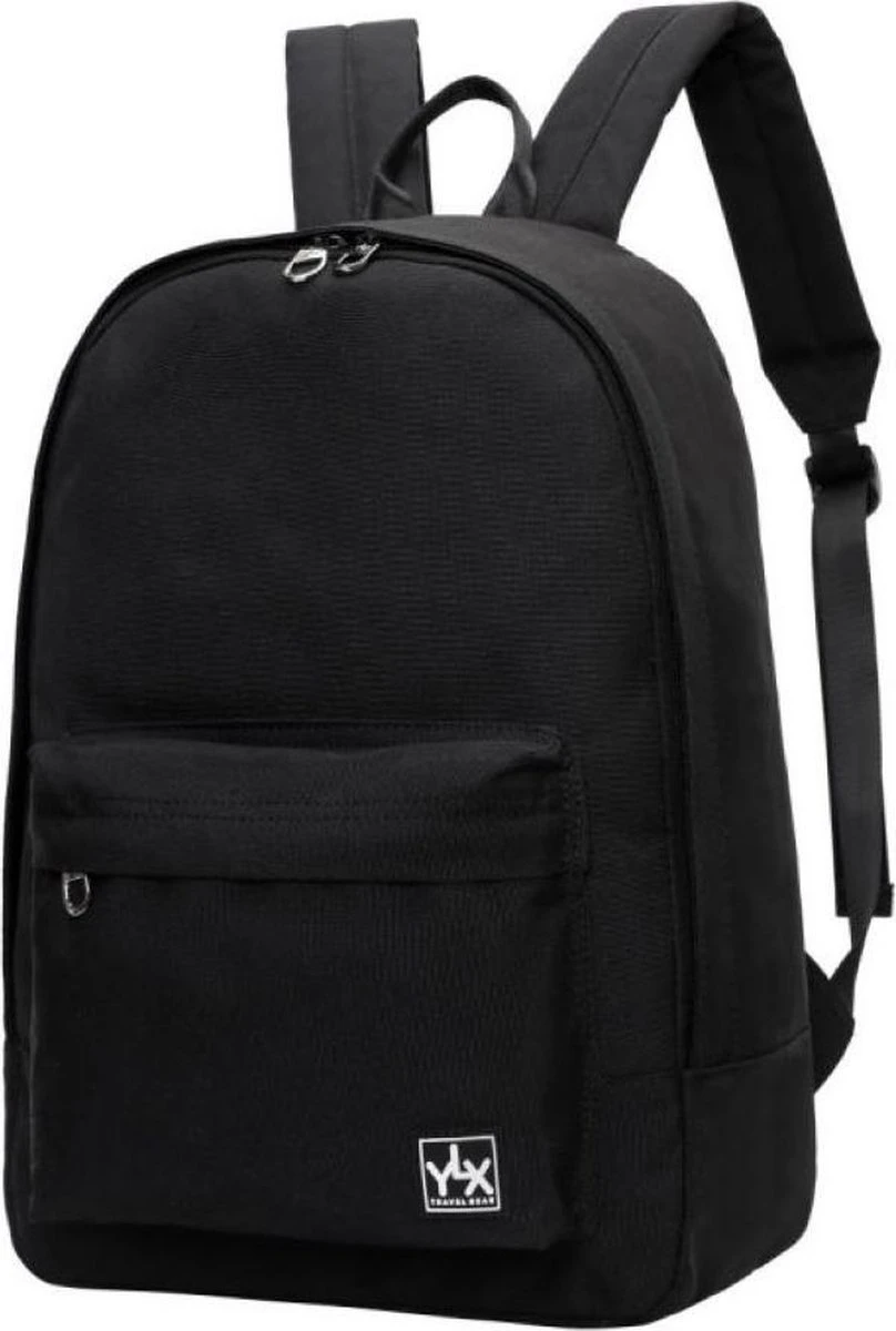 YLX Classic Rugzak. Zwart. Recycled Rpet Materiaal. Gerecyclede Plastic Flessen. Eco Friendly. 15" Laptop Sleeve. Backpack - Schooltas - Mannen - Vrouwen - Middelbare Scholieren - Tieners - Jongens - Meiden - Meisjes - Afbeelding 7