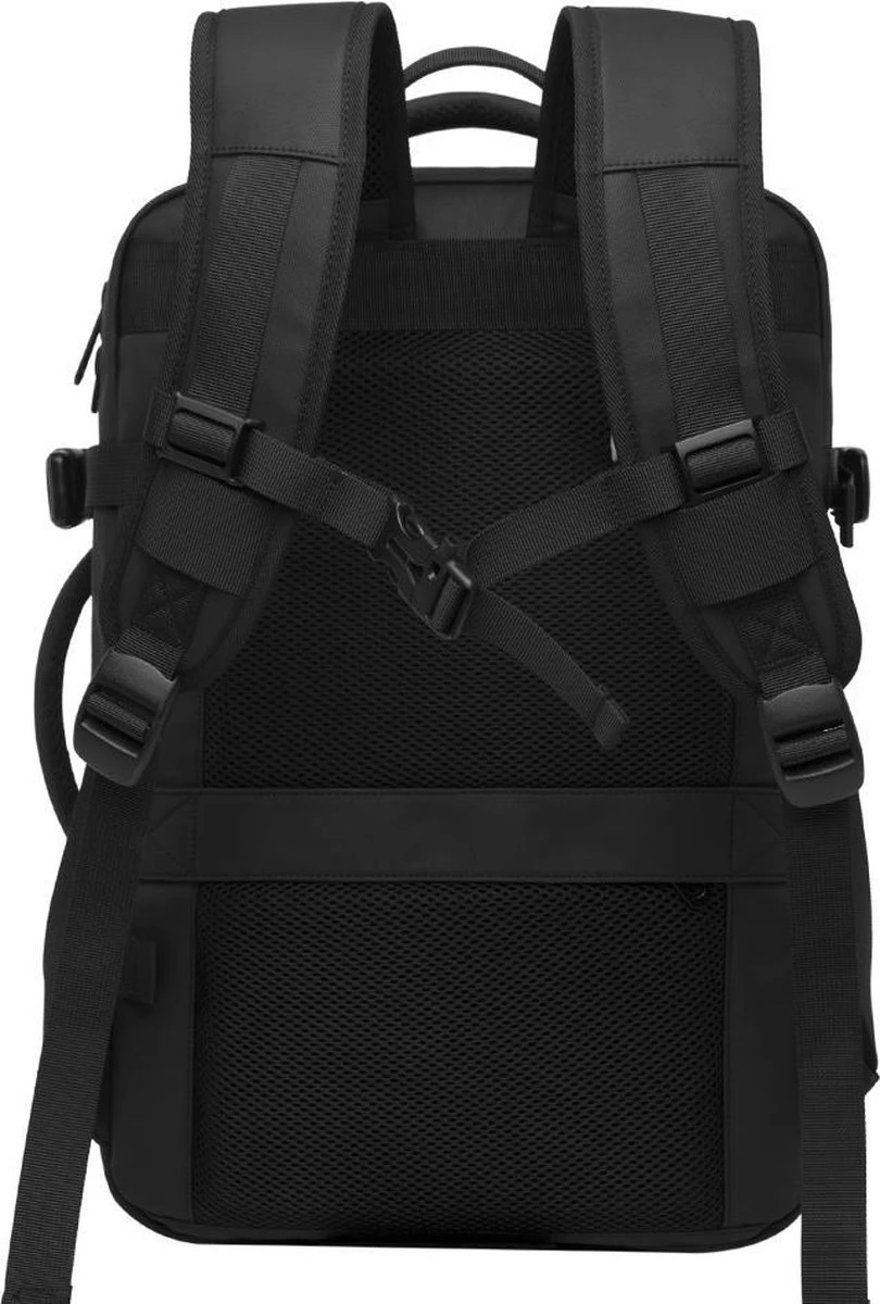 Bange Rugtas - 15,6 Inch - Laptop Rugzak - USB-aansluiting - Waterafstotend - Zwart - Incl. Smart Thermosfles - Afbeelding 3