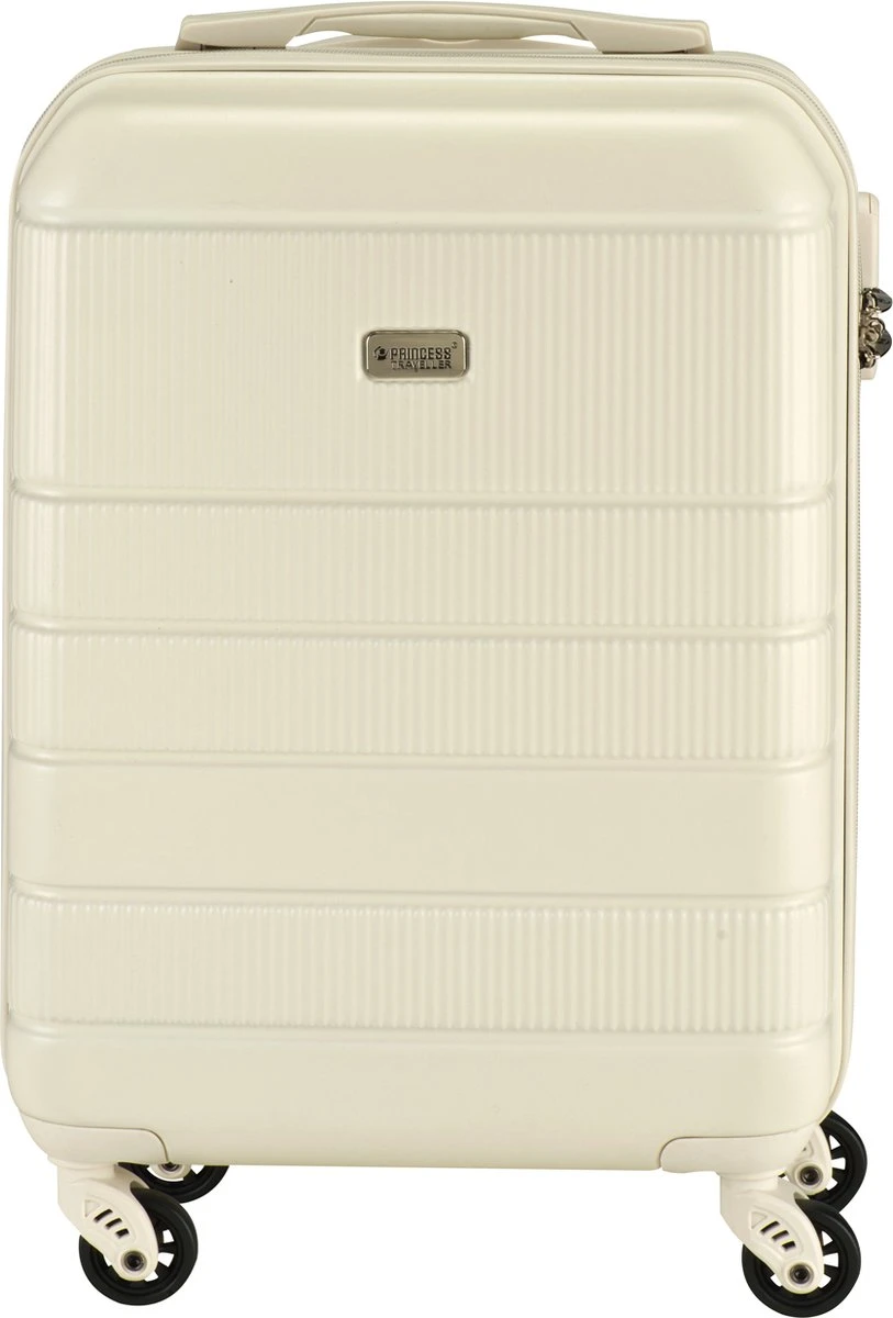 Princess Traveller Florence - Handbagagekoffer Met Strap - Crème - S - 55cm
