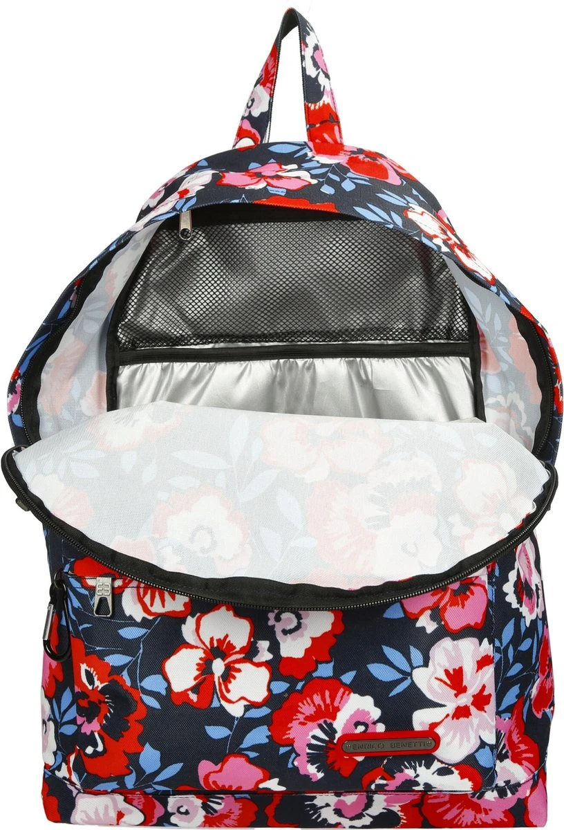 Enrico Benetti Andorra 46145 Laptoprugzak 14" - Roodrose Bloemenprint - Afbeelding 4