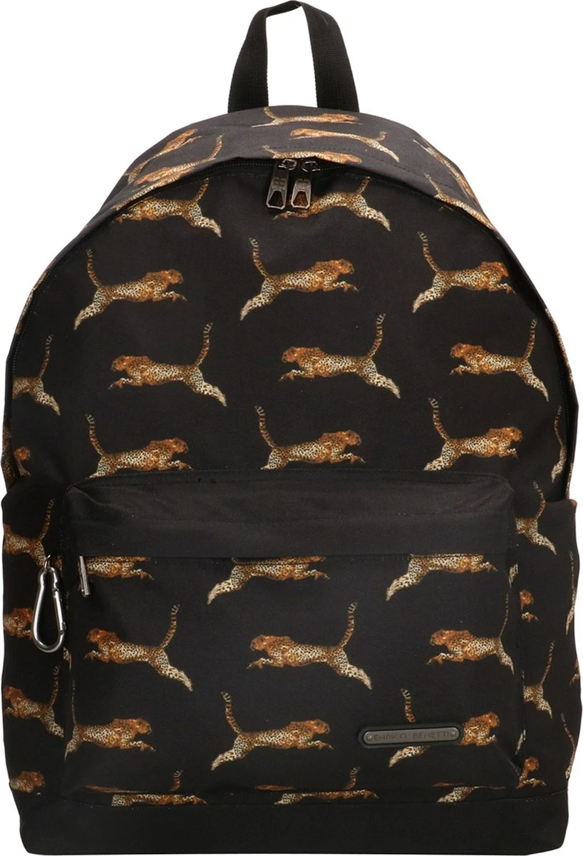 Enrico Benetti Nairobi Laptoprugzak 14 Inch - 46179 - Panter Zwart - Afbeelding 12