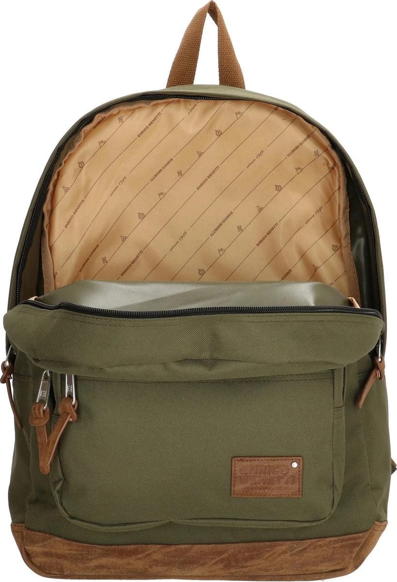 Enrico Benetti Santiago 46160 Laptoprugzak Met 15" Laptopvak - Olijfgroen
