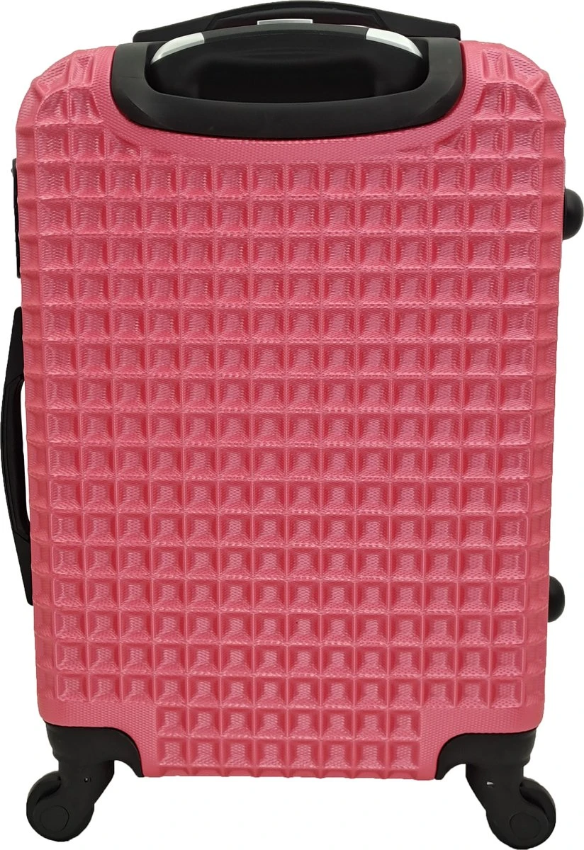 SB Travelbags Handbagage Koffer 55cm 4 Wielen Trolley - Roze - Afbeelding 9